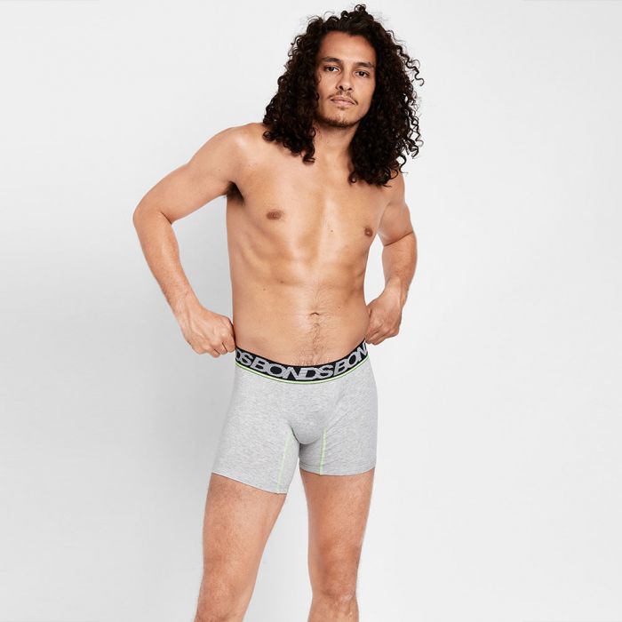 Bonds Active Fit Mid Trunk MXPXA Green and Grey Mens Underwear