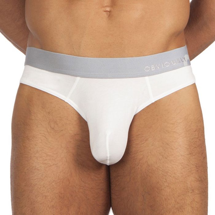 Obviously Men's Underwar Basics Low Rise Brief Anatomical Pouch Design in  Modal