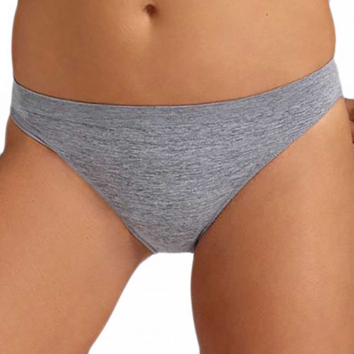 Ambra Microfibre Seamless Singles Cheeky Hipster AMSSMFCH Grey