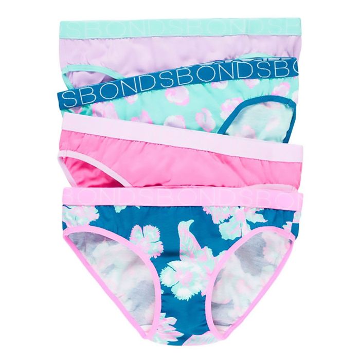 BONDS Girls Bikini 4 Pack, UXYH4A