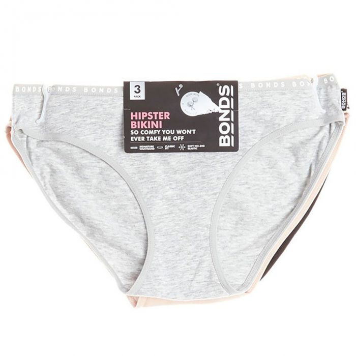Bonds Hipster Bikini 3-Pack WUFNA Multi Womens Underwear