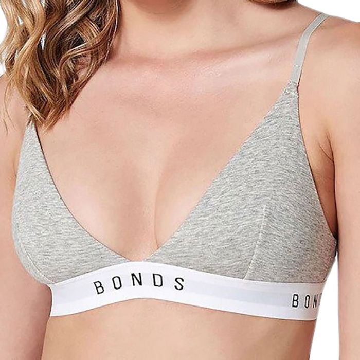 Bonds Bonds Originals Triangle Wirefree Bra, White, A-DD
