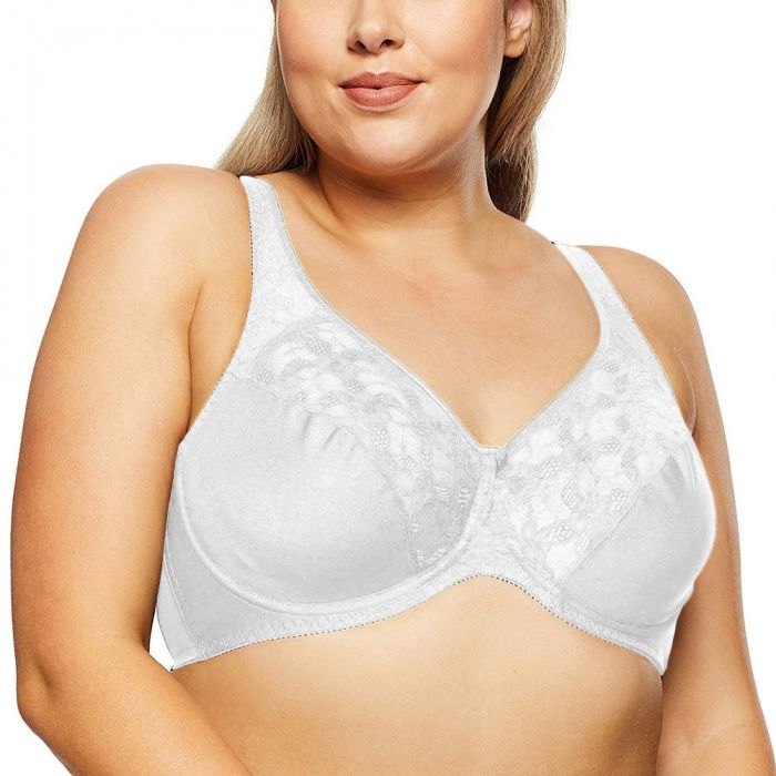 Hestia Women's Minimiser Bra - White - Size 12DD
